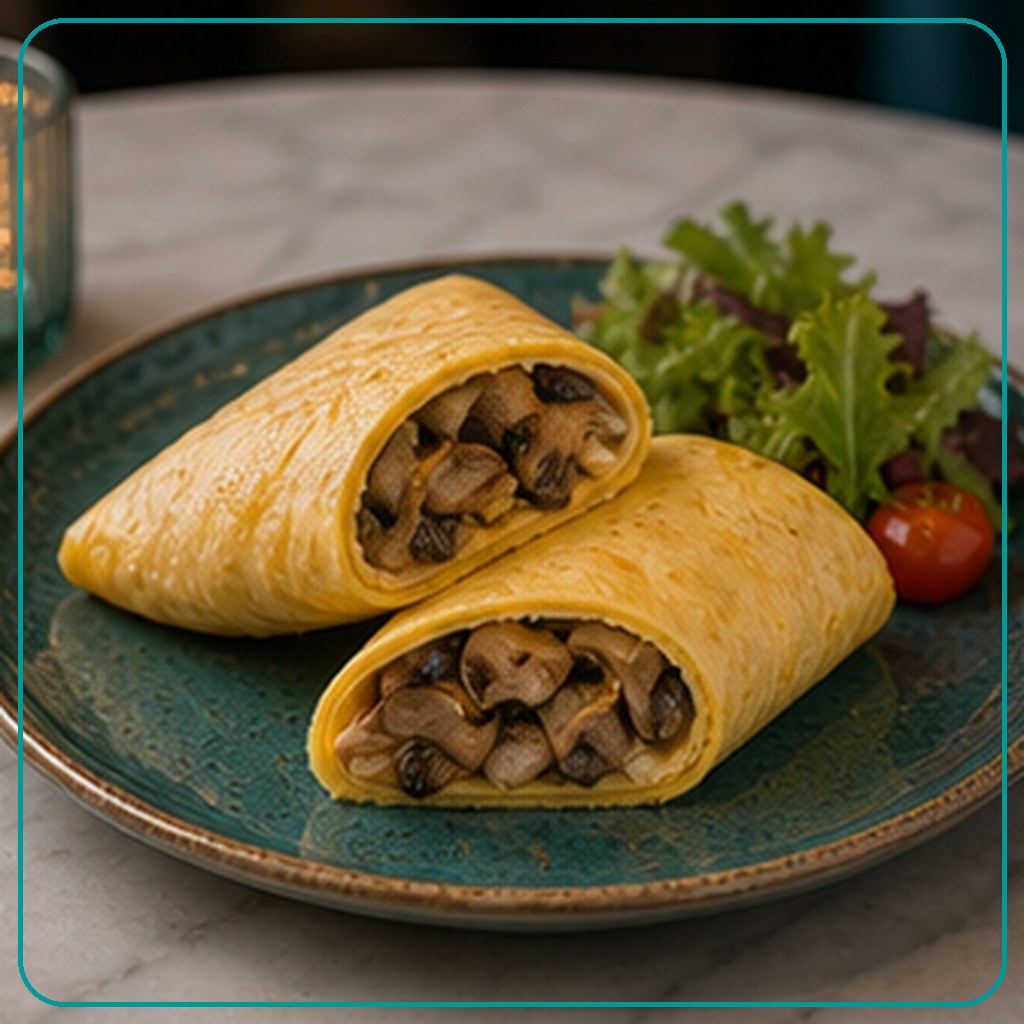 [MENU-007-EGG-MUSHROOM-ROLL] بيض مشروم رول - Egg Mushroom Roll