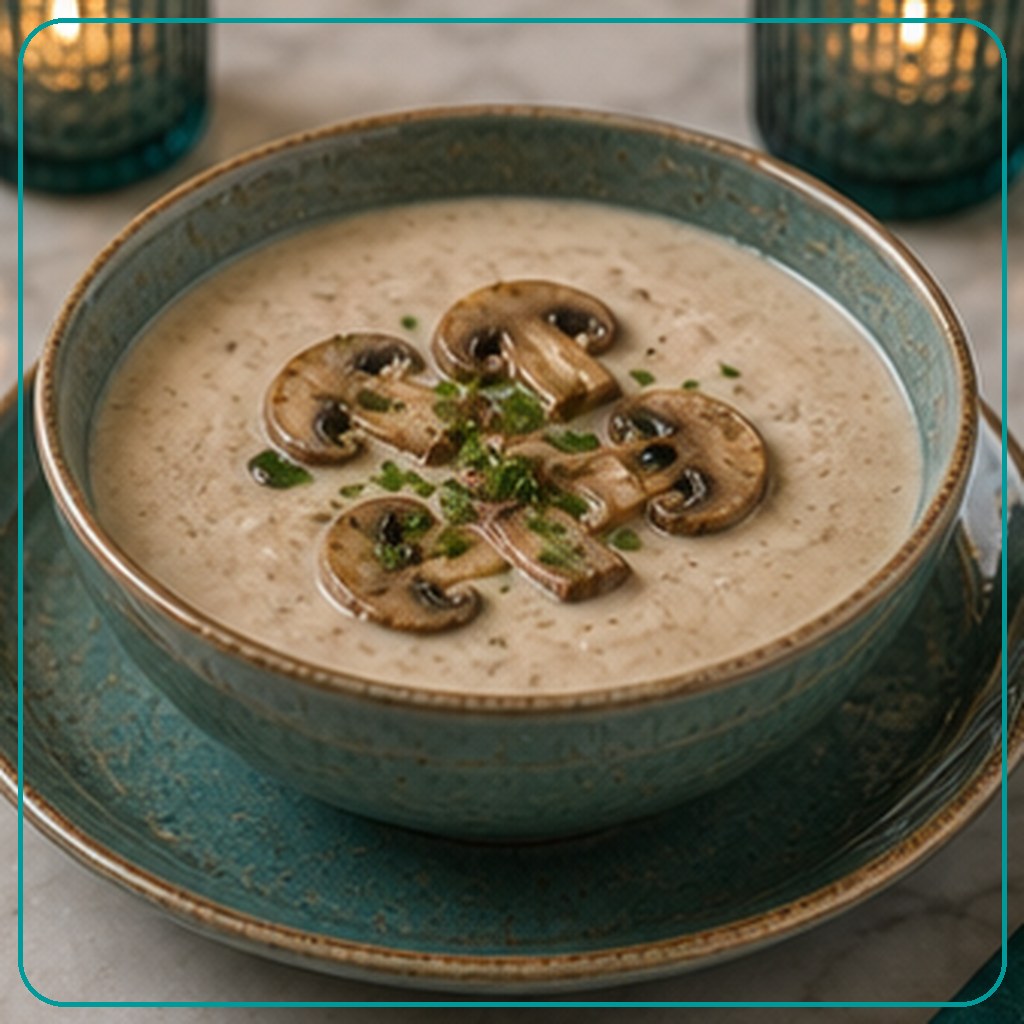 [MENU-018-CREAMY-MUSHROOM-SOUP] Creamy Mushroom Soup - شوربة كريمي مشروم